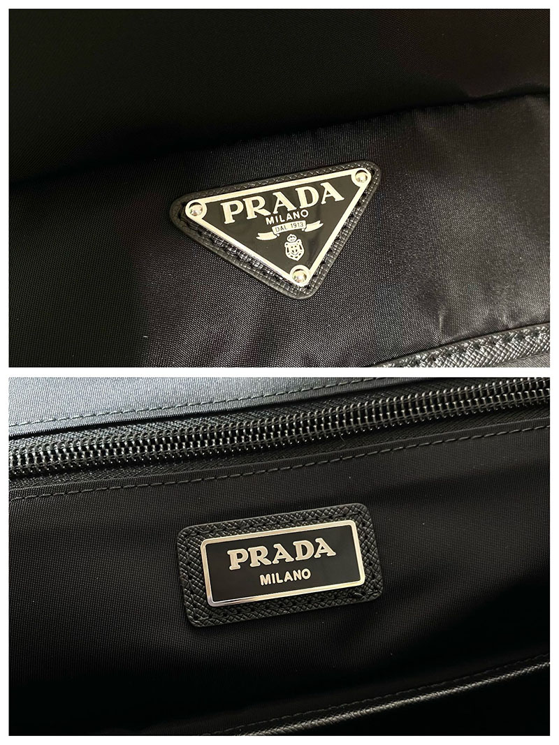 プラダ コピー PRADA Re-Nylon xサフィアーノレザー バックパック 2VZ090_2DMG_F0002_V_OOO ブラック H品 プラダ リュック コピー - 画像 (2)