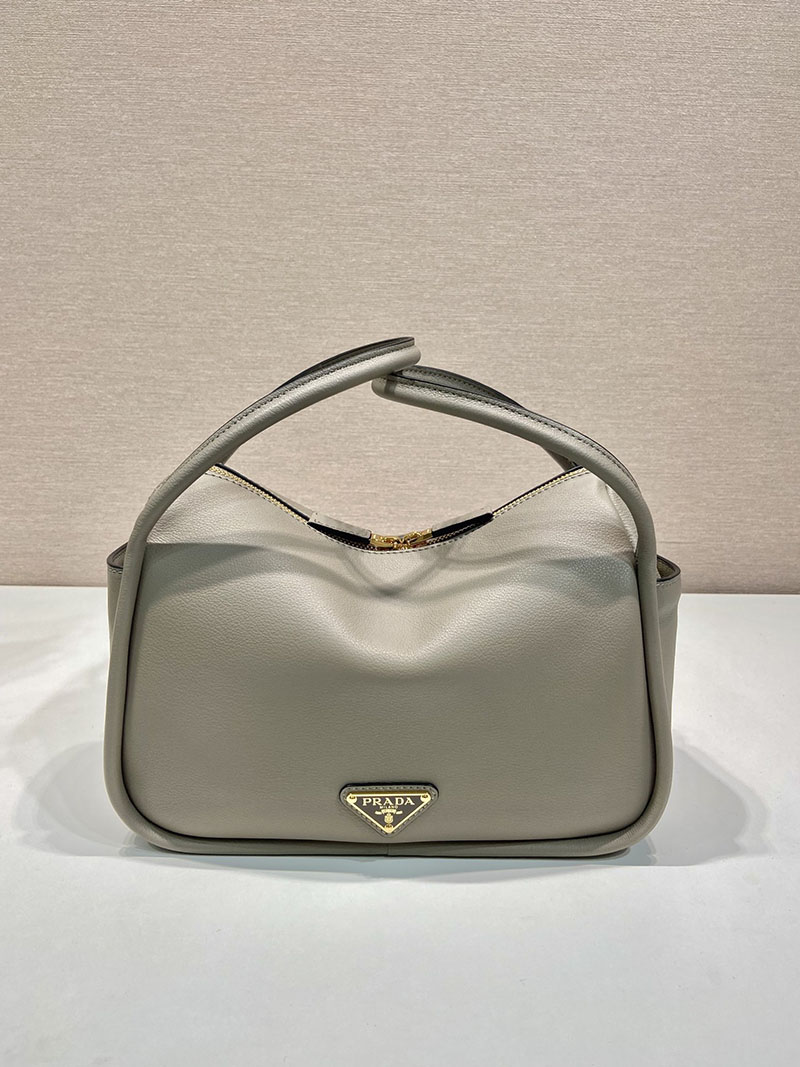 プラダ アウトレット PRADA ダーリン ソフトグレインレザー ハンドバッグ 1BA451_2CYS_F03AN_V_OVO クレイ H品 プラダ ハンドバッグ アウトレット - 画像 (9)