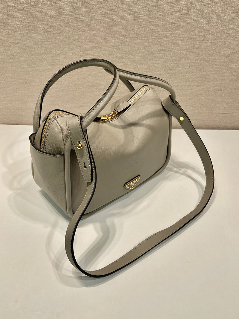 プラダ アウトレット PRADA ダーリン ソフトグレインレザー ハンドバッグ 1BA451_2CYS_F03AN_V_OVO クレイ H品 プラダ ハンドバッグ アウトレット - 画像 (7)