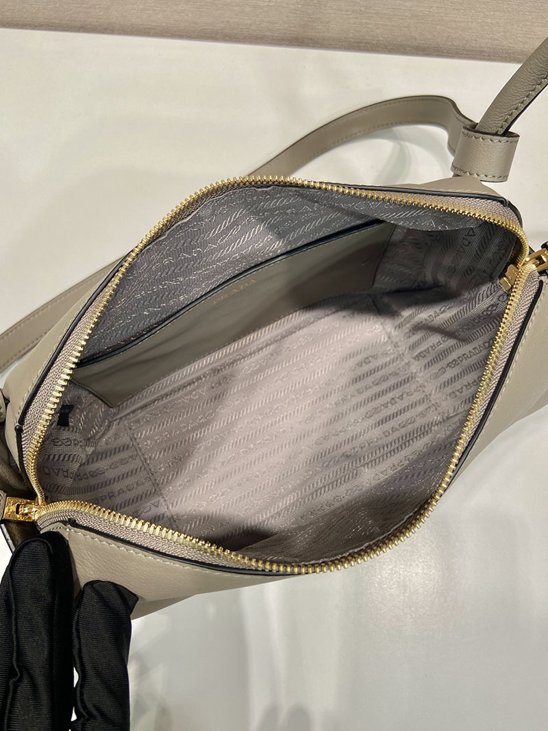 プラダ アウトレット PRADA ダーリン ソフトグレインレザー ハンドバッグ 1BA451_2CYS_F03AN_V_OVO クレイ H品 プラダ ハンドバッグ アウトレット - 画像 (3)