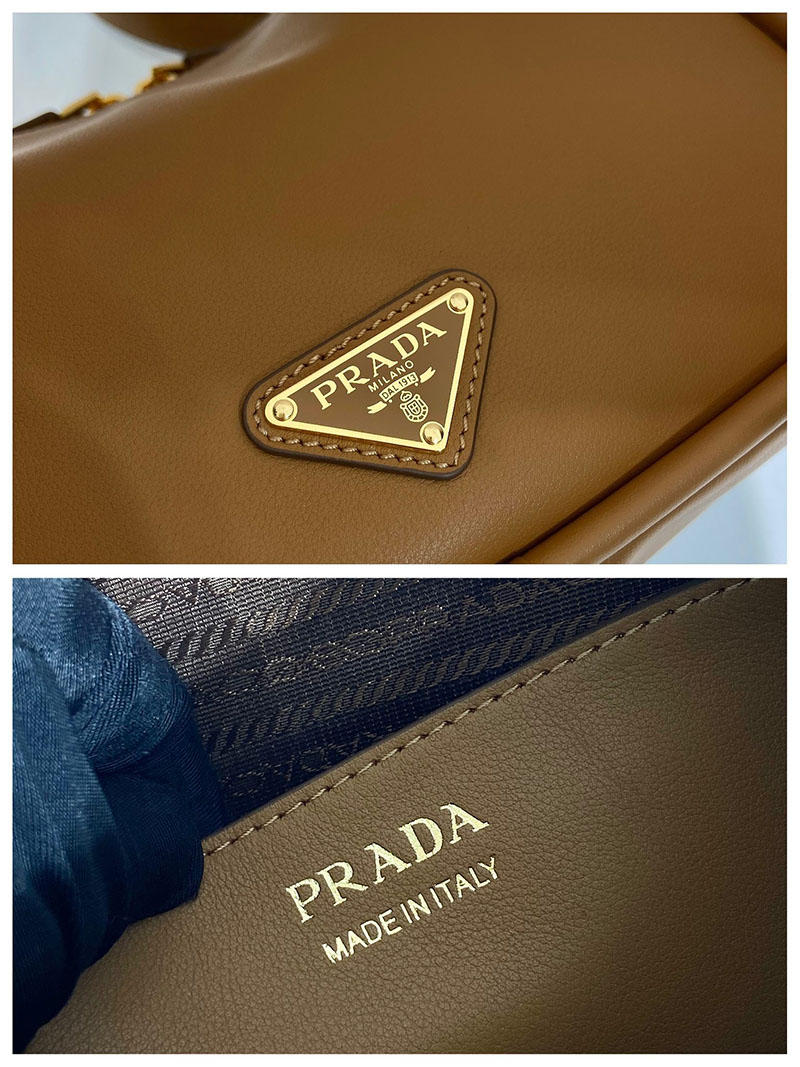 プラダ アウトレット PRADA ダーリン ソフトグレインレザー ハンドバッグ 1BA451_2CYS_F03BH_V_OVO キャメル H品 プラダ ハンドバッグ アウトレット - 画像 (2)