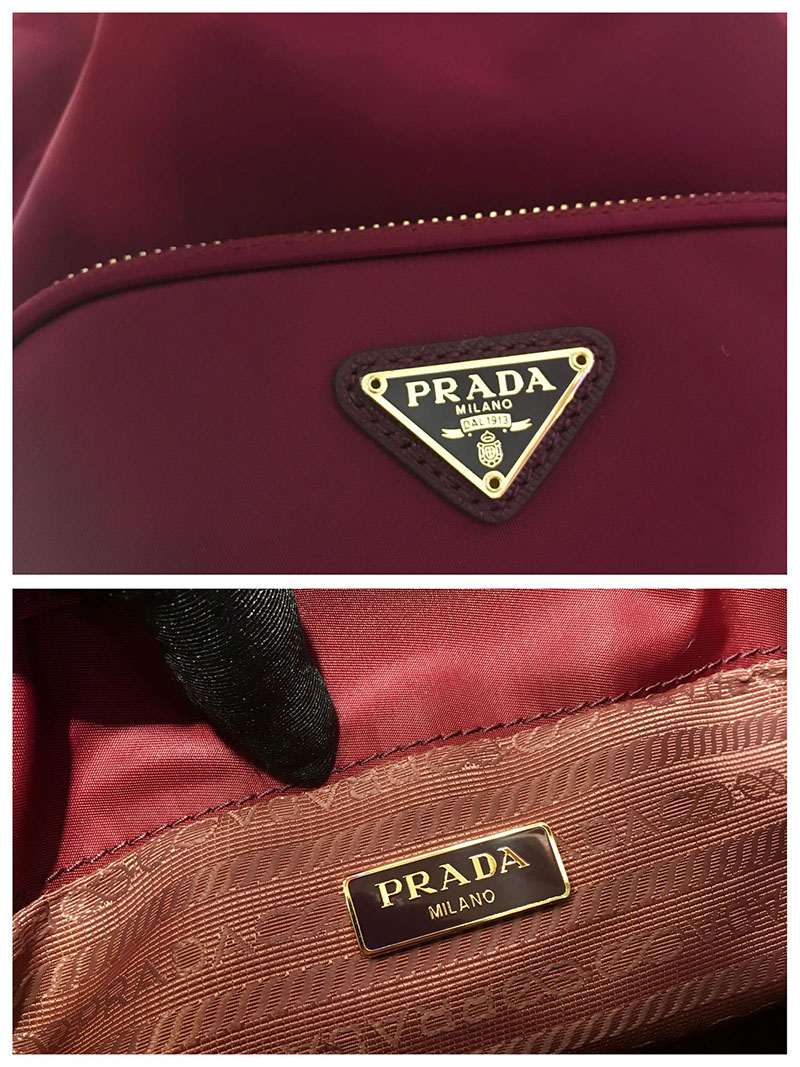プラダ アウトレット PRADA デュエット Re-Nylon バケットバッグ 1BH038_RV44_F0007_V_UOP ボルドー H品 プラダ 巾着ショルダーバッグ - 画像 (3)