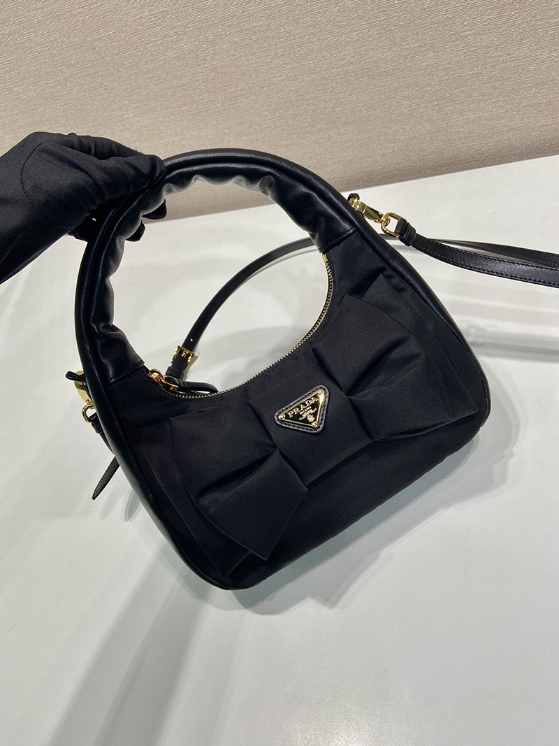 プラダ アウトレット PRADA Re-Nylon リボン ハンド ミニバッグ 1BC241_RP0C_F0002_V_OXO ブラック H品 プラダ ナイロン ミニショルダー - 画像 (9)