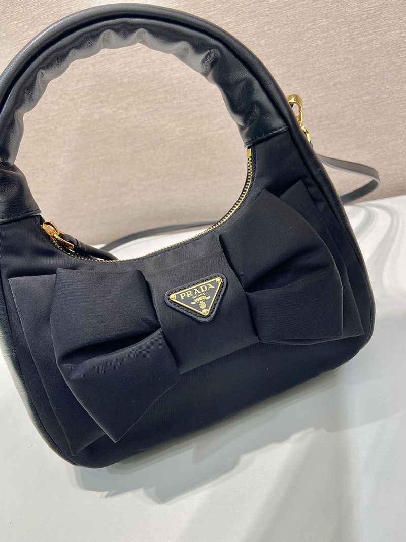 プラダ アウトレット PRADA Re-Nylon リボン ハンド ミニバッグ 1BC241_RP0C_F0002_V_OXO ブラック H品 プラダ ナイロン ミニショルダー - 画像 (7)