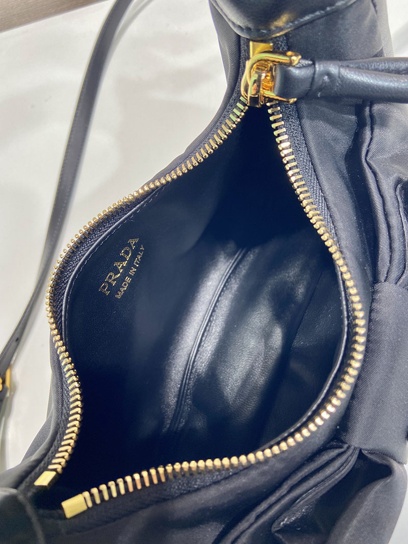 プラダ アウトレット PRADA Re-Nylon リボン ハンド ミニバッグ 1BC241_RP0C_F0002_V_OXO ブラック H品 プラダ ナイロン ミニショルダー - 画像 (3)