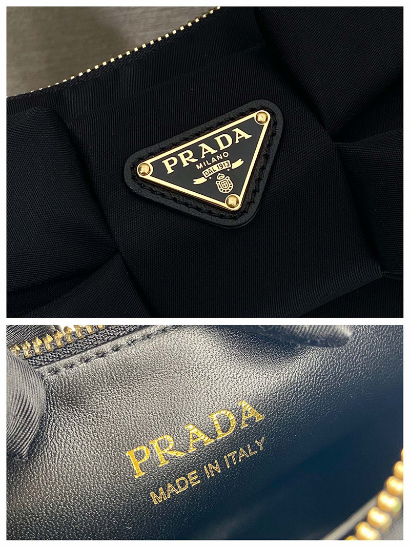 プラダ アウトレット PRADA Re-Nylon リボン ハンド ミニバッグ 1BC241_RP0C_F0002_V_OXO ブラック H品 プラダ ナイロン ミニショルダー - 画像 (2)