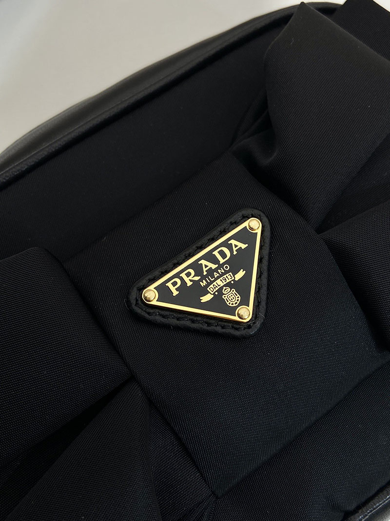 プラダ アウトレット PRADA リボン付 Re-Nylon ミニショルダーバッグ 1BH166_RP0C_F0002_V_DXO ブラック H品 プラダ ミニバッグ ナイロン - 画像 (4)