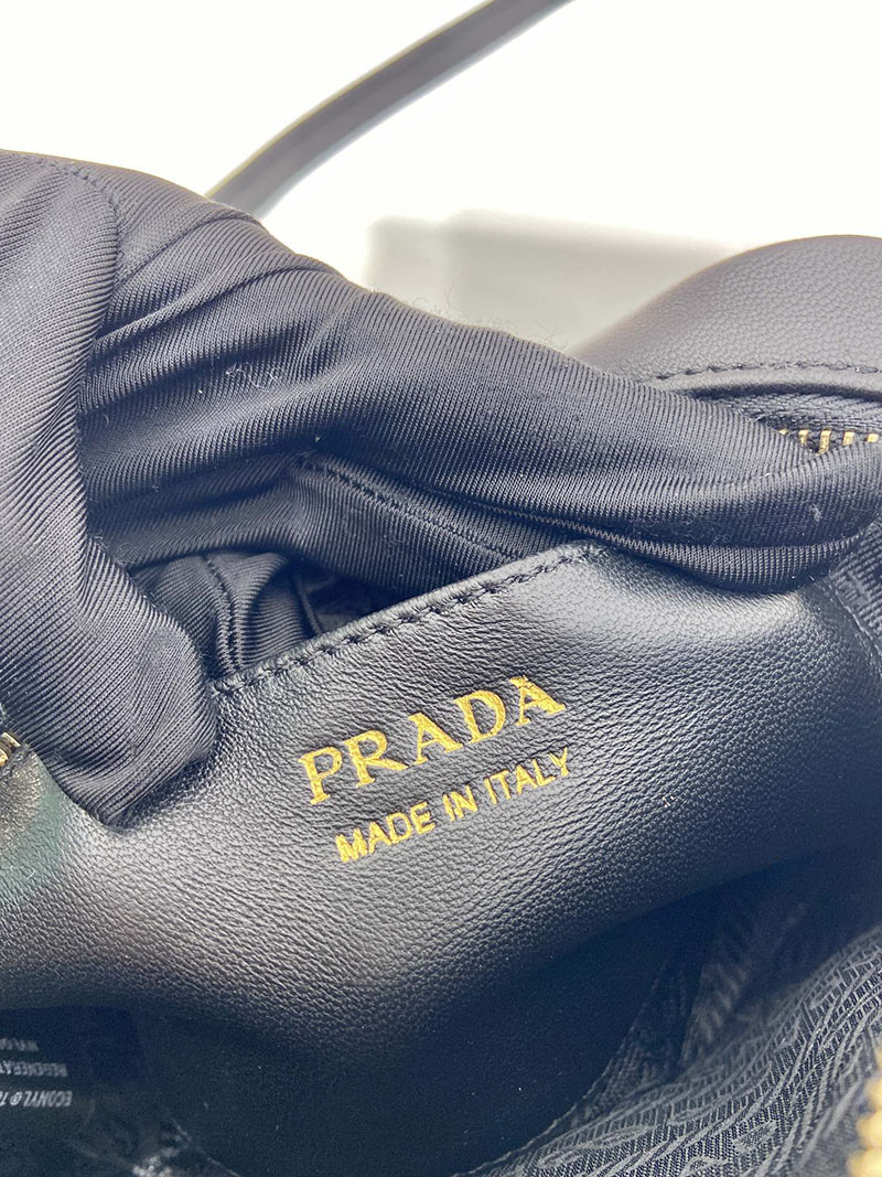 プラダ アウトレット PRADA リボン付 Re-Nylon ミニショルダーバッグ 1BH166_RP0C_F0002_V_DXO ブラック H品 プラダ ミニバッグ ナイロン - 画像 (2)