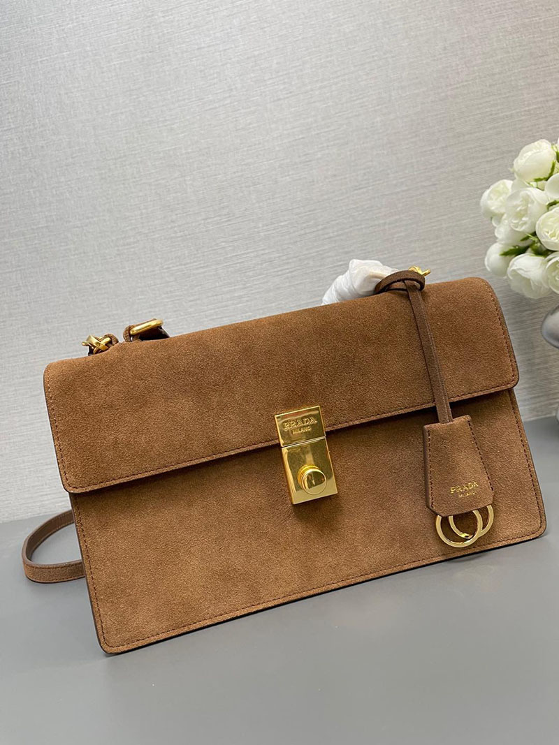 プラダ アウトレット PRADA ソフトサウンド ミディアム スエード 1BN023_2C4S_F0324_V_TOO ダークブラウン H品 プラダ ショルダーバッグ 人気 - 画像 (7)