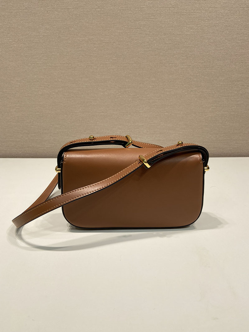 プラダ アウトレット PRADA Leather shoulder bag レザー ショルダーバッグ 1BD339_ASK_F0XUG_V_MTO ブラウン H品 プラダ ショルダーバッグ 人気 - 画像 (7)