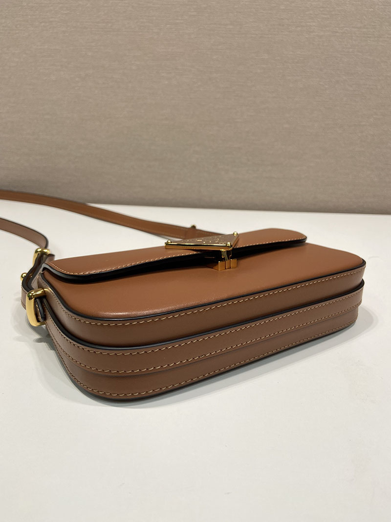 プラダ アウトレット PRADA Leather shoulder bag レザー ショルダーバッグ 1BD339_ASK_F0XUG_V_MTO ブラウン H品 プラダ ショルダーバッグ 人気 - 画像 (6)