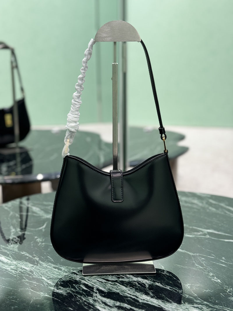 プラダ アウトレット PRADA クレオ クラスプ付 ブラッシュドレザー ショルダーバッグ 1BC169_ZO6_F0632_V_MEO ブラック H品 プラダ ショルダーバッグ 人気 - 画像 (7)