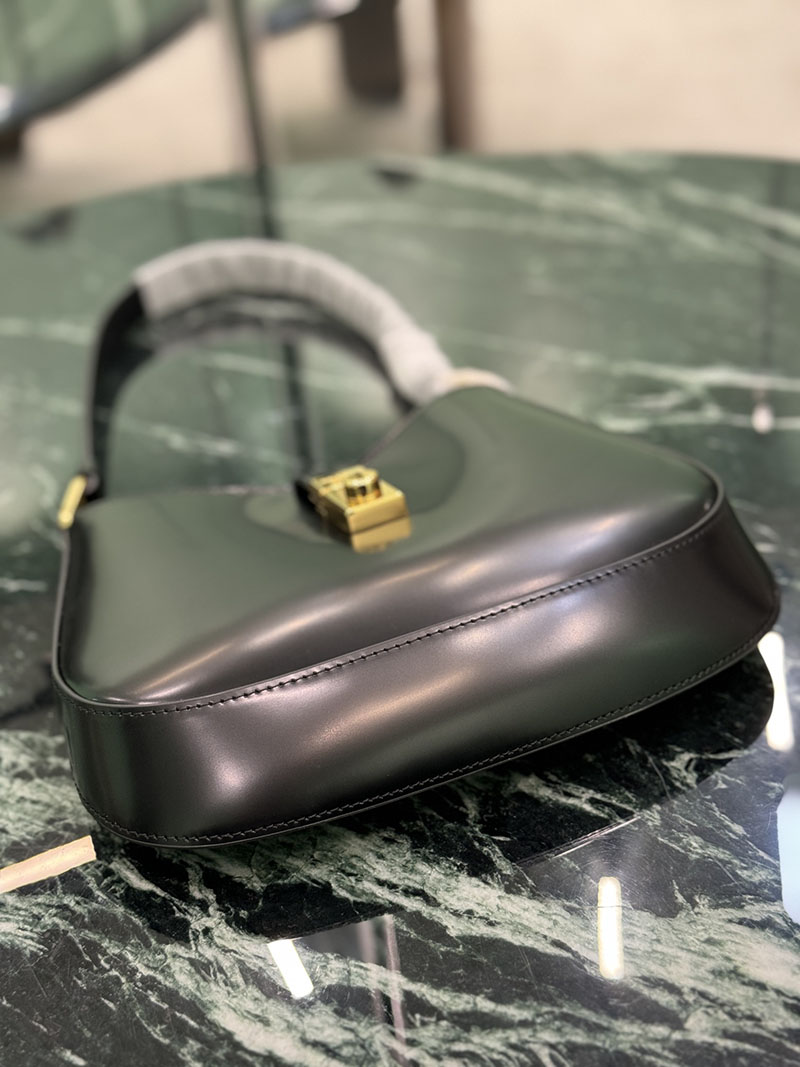 プラダ アウトレット PRADA クレオ クラスプ付 ブラッシュドレザー ショルダーバッグ 1BC169_ZO6_F0632_V_MEO ブラック H品 プラダ ショルダーバッグ 人気 - 画像 (4)