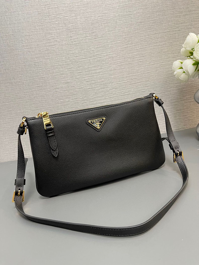 プラダ アウトレット PRADA レザー ポーチ 斜めがけバッグ 1BC238_2CYS_F0002_V_OVO ブラック H品 プラダ バッグ ミニポーチ - 画像 (6)