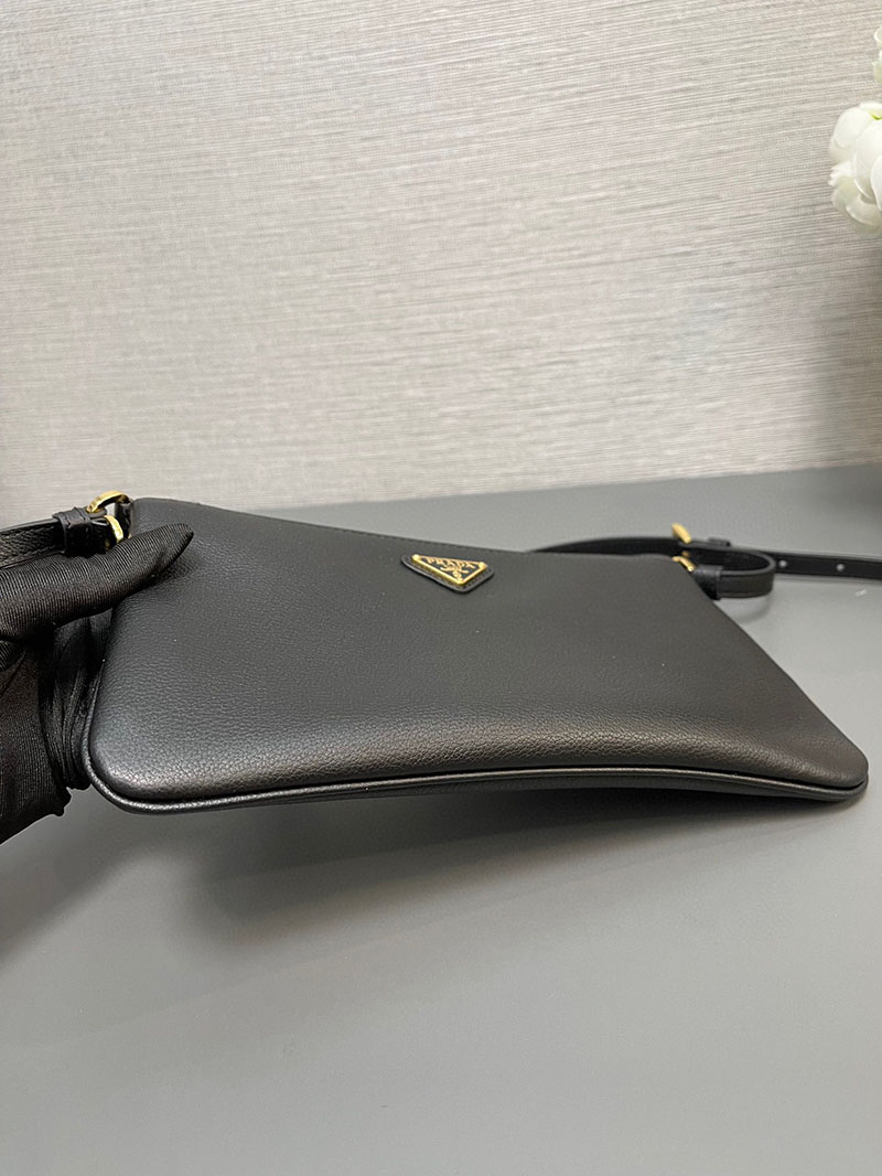 プラダ アウトレット PRADA レザー ポーチ 斜めがけバッグ 1BC238_2CYS_F0002_V_OVO ブラック H品 プラダ バッグ ミニポーチ - 画像 (5)