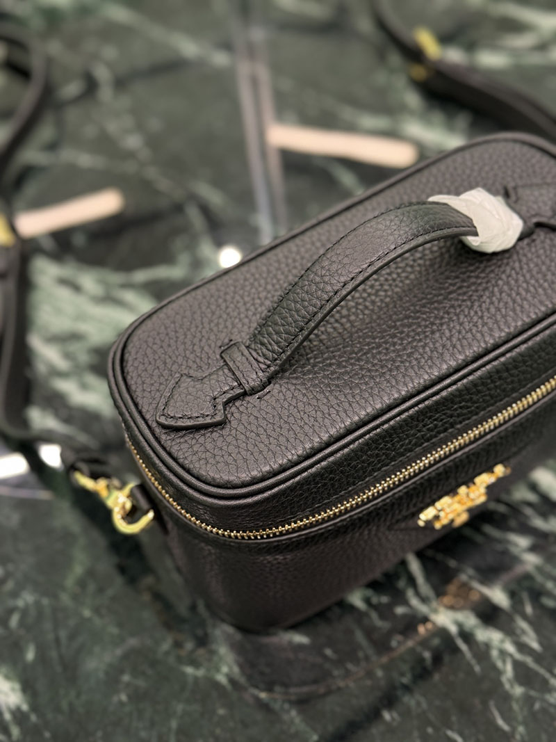 プラダ アウトレット PRADA ショルダーバッグ ハンドバッグ バニティバッグ 1BH202_2DKV_F0632 ブラック H品 プラダ 化粧ポーチ 人気 - 画像 (4)