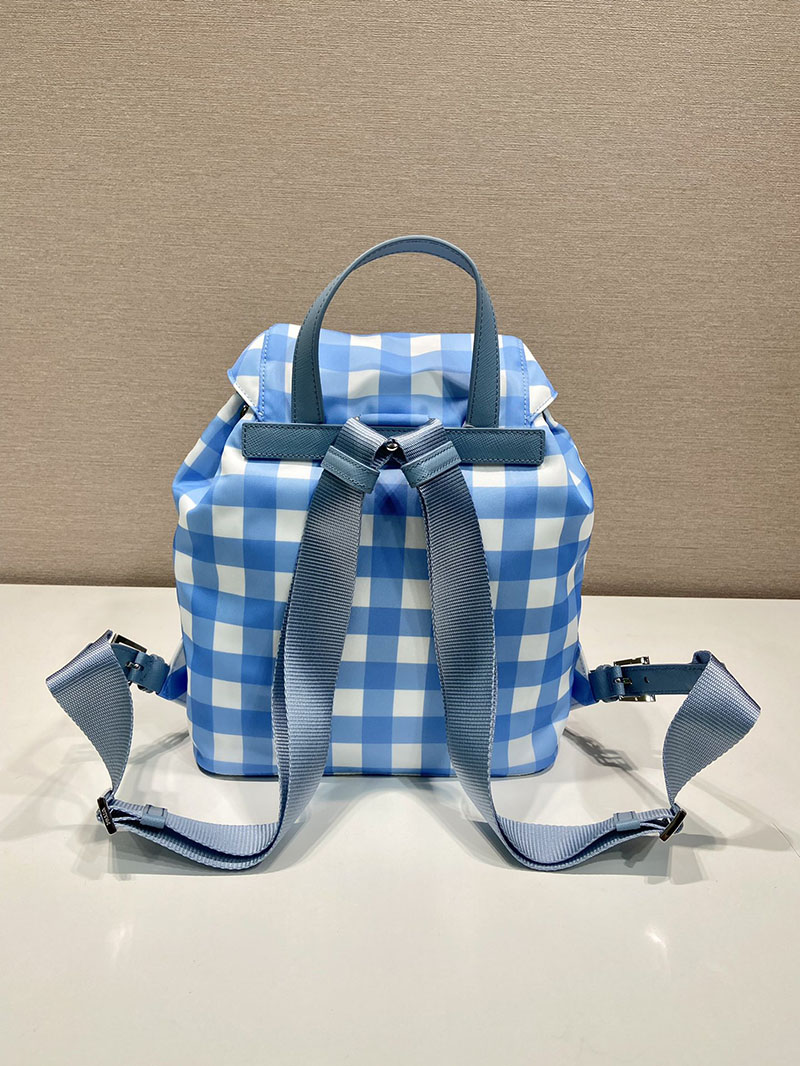 プラダ アウトレット PRADA Re-Edition 1978 Re-Nylon スモール バックパック 1BZ677 ブルー H品 プラダ バックパック アウトレット - 画像 (6)
