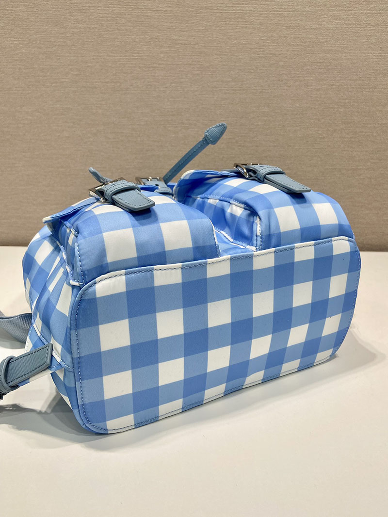 プラダ アウトレット PRADA Re-Edition 1978 Re-Nylon スモール バックパック 1BZ677 ブルー H品 プラダ バックパック アウトレット - 画像 (5)