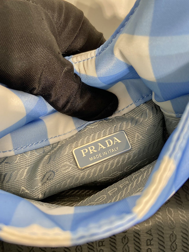 プラダ アウトレット PRADA TESSUTO SOFT パデット MINI トートバッグ 1BA359_2ECF_F0076 ブルー H品 プラダ バックパック アウトレット - 画像 (2)