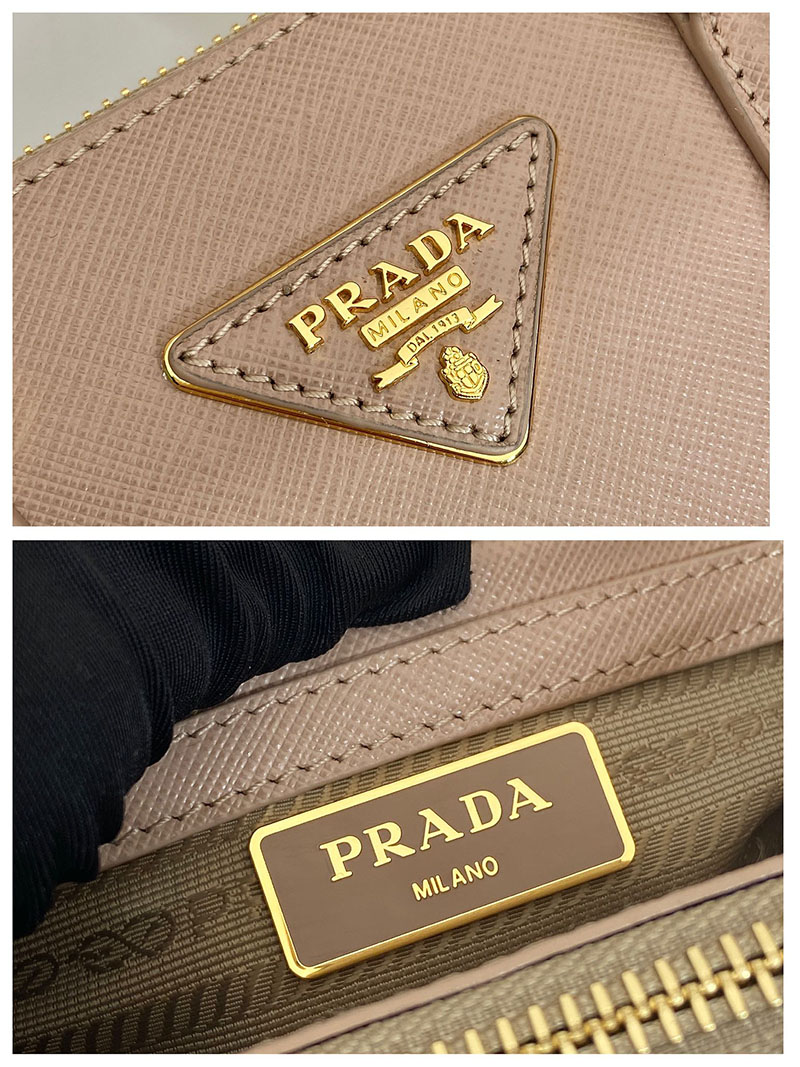 プラダ アウトレット PRADA エレガント Galleria Saffianoレザー ミニバッグ 1BA906 ベージュ H品 プラダ ハンドバッグ レディース - 画像 (4)