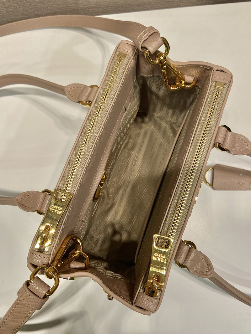 プラダ アウトレット PRADA エレガント Galleria Saffianoレザー ミニバッグ 1BA906 ベージュ H品 プラダ ハンドバッグ レディース - 画像 (3)