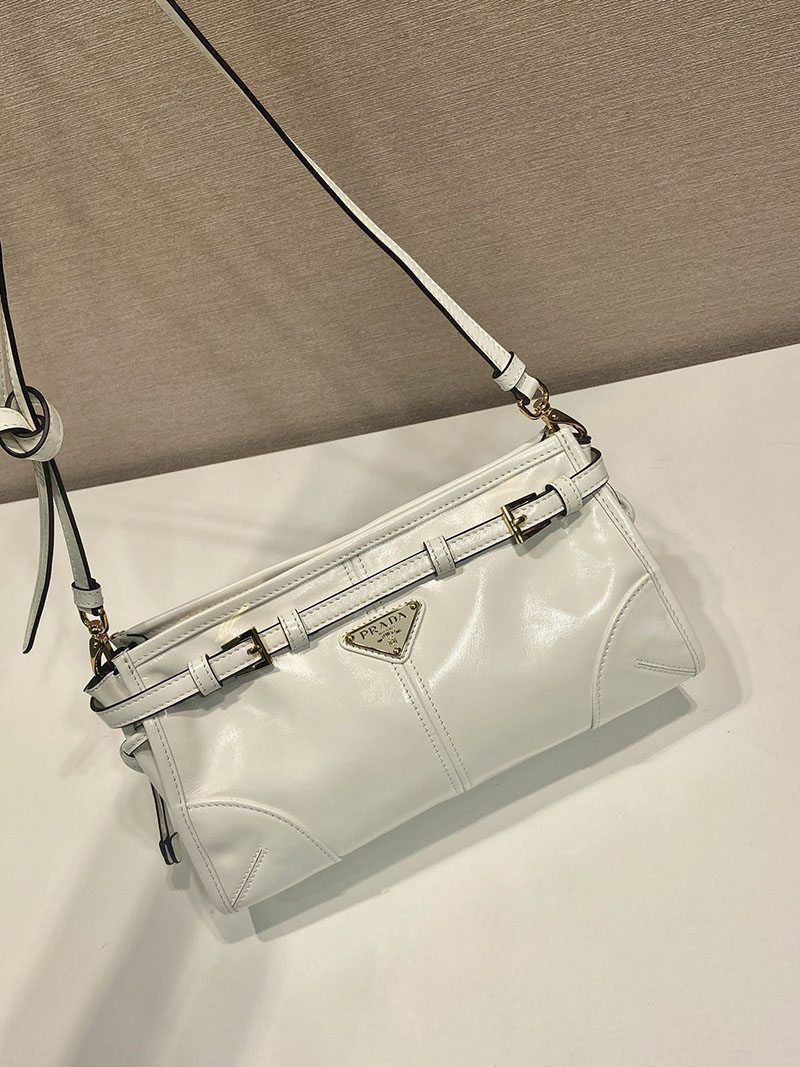 プラダ アウトレット PRADA ボニー スモール ソフトルックスレザー 1BH215_2CYR_F0009_V_OOO ホワイト H品 プラダ ショルダーバッグ 人気 - 画像 (8)