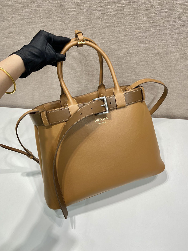 プラダ アウトレット PRADA ベルト付 プラダ バックル ラージ レザー ハンドバッグ 1BA416_2CY9_F03BH_V_DBO キャメル H品 プラダ ショルダーバッグ 人気 - 画像 (9)