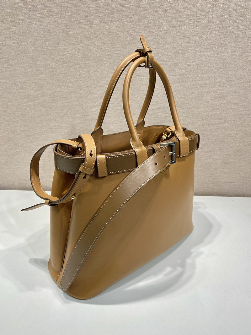 プラダ アウトレット PRADA ベルト付 プラダ バックル ラージ レザー ハンドバッグ 1BA416_2CY9_F03BH_V_DBO キャメル H品 プラダ ショルダーバッグ 人気 - 画像 (8)