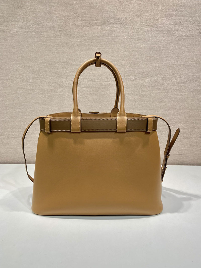プラダ アウトレット PRADA ベルト付 プラダ バックル ラージ レザー ハンドバッグ 1BA416_2CY9_F03BH_V_DBO キャメル H品 プラダ ショルダーバッグ 人気 - 画像 (7)