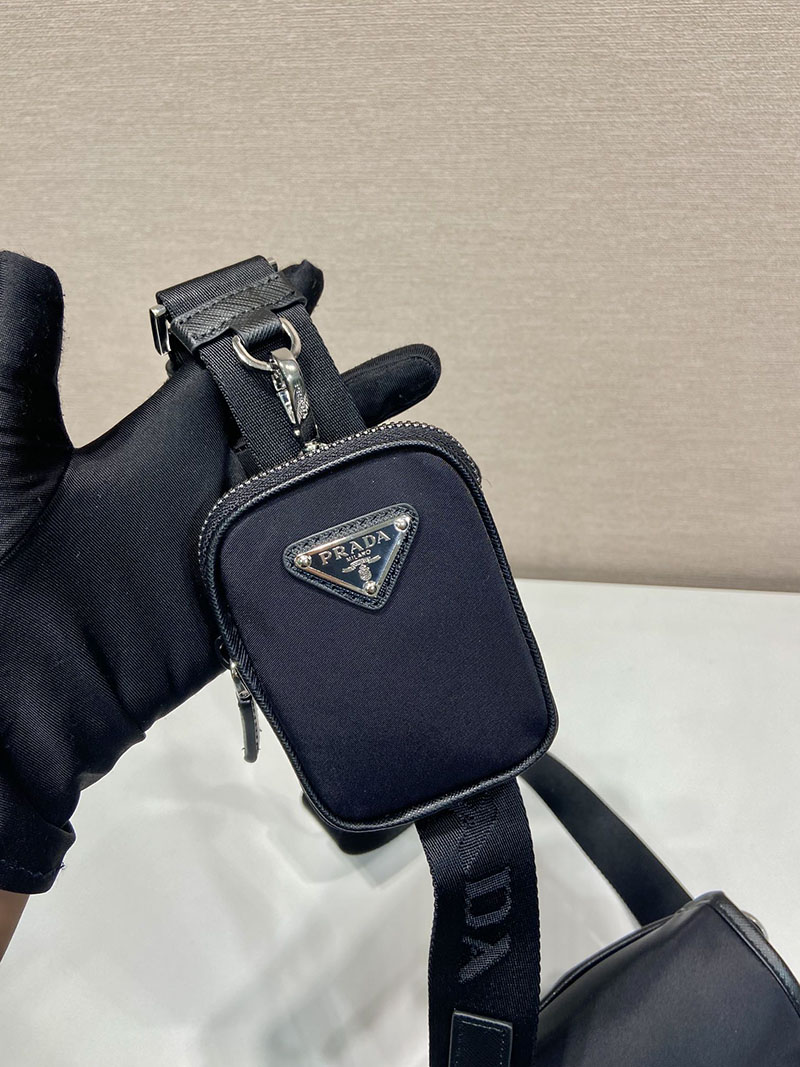 プラダ アウトレット PRADA リナイロン サフィアーノショルダーバッグ 2VD043_2DMH_F0002 ブラック H品 プラダ ナイロンバッグ アウトレット - 画像 (6)