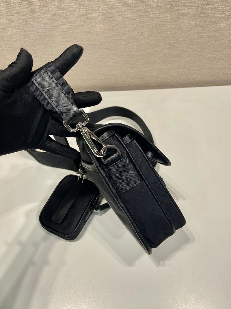 プラダ アウトレット PRADA リナイロン サフィアーノショルダーバッグ 2VD043_2DMH_F0002 ブラック H品 プラダ ナイロンバッグ アウトレット - 画像 (5)