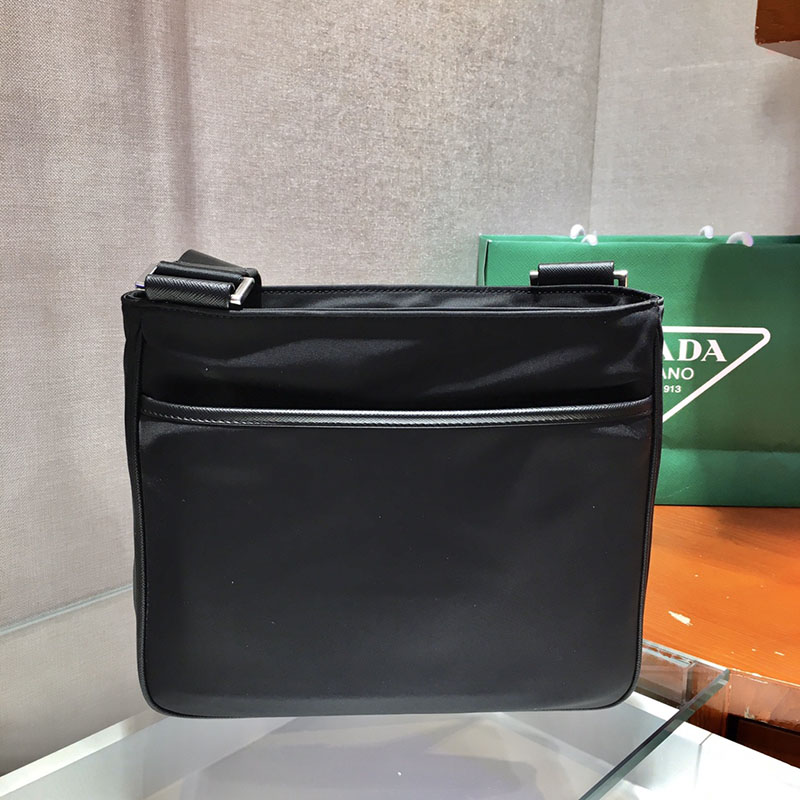 プラダ アウトレット PRADA ナイロン トライアングル ロゴ クロスボディー ポーチ付き 2VH110_064_F0002 ブラック H品 プラダ ナイロンバッグ アウトレット - 画像 (7)
