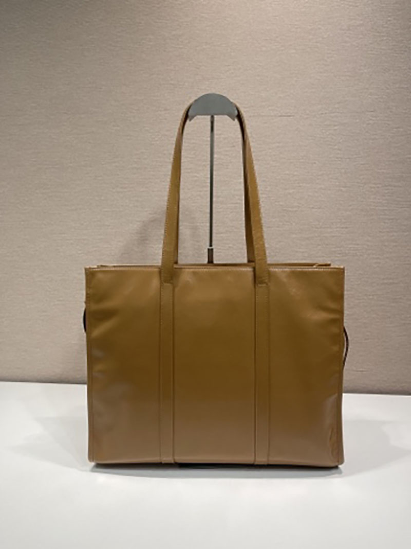 プラダ アウトレット PRADA ラージ ソフトルックスレザー トートバッグ 1BG460_2CYR_F0LT6_V_OON カメオベージュ H品 プラダ トートバッグ アウトレット - 画像 (7)