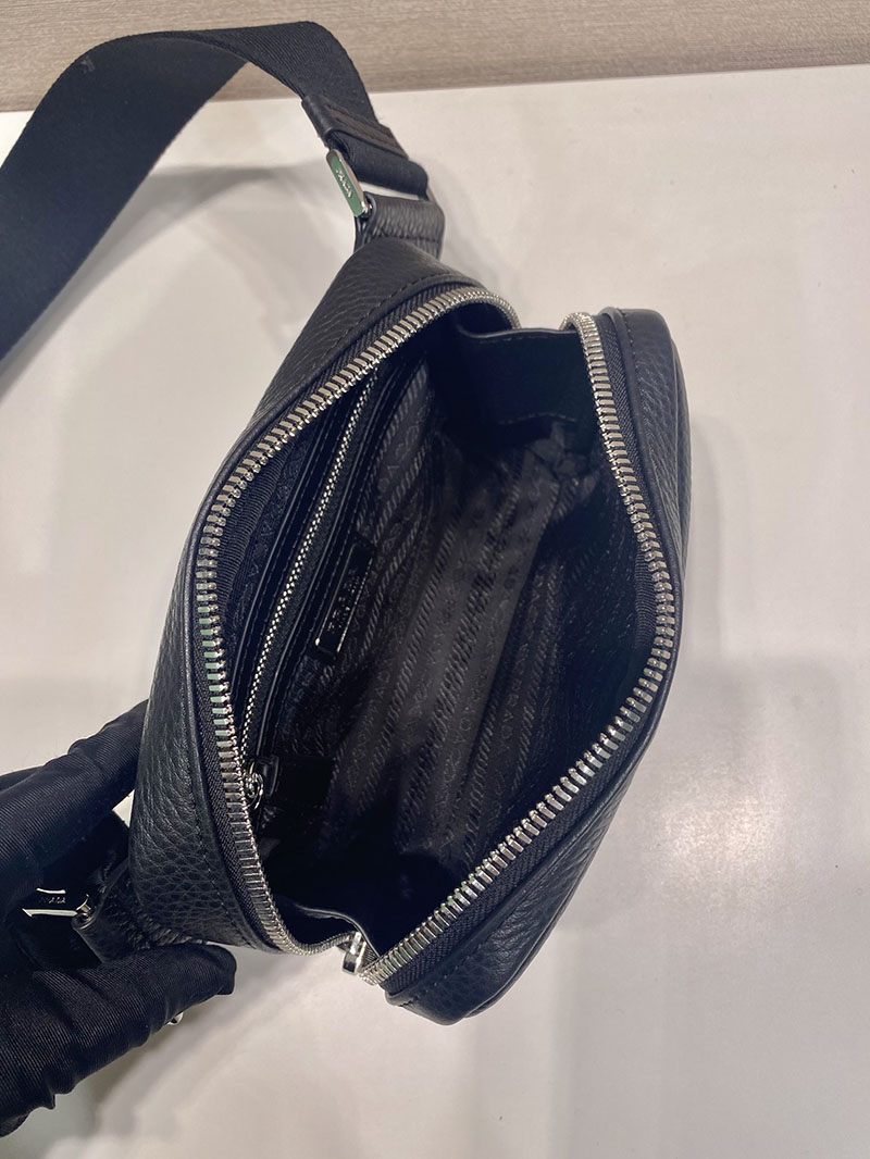 プラダ アウトレット PRADA ヴィッテロダイノレザー ショルダーバッグ 2VH184_2BBE_F0002_V_OOO ブラック H品 プラダ ショルダーバッグ メンズ - 画像 (3)