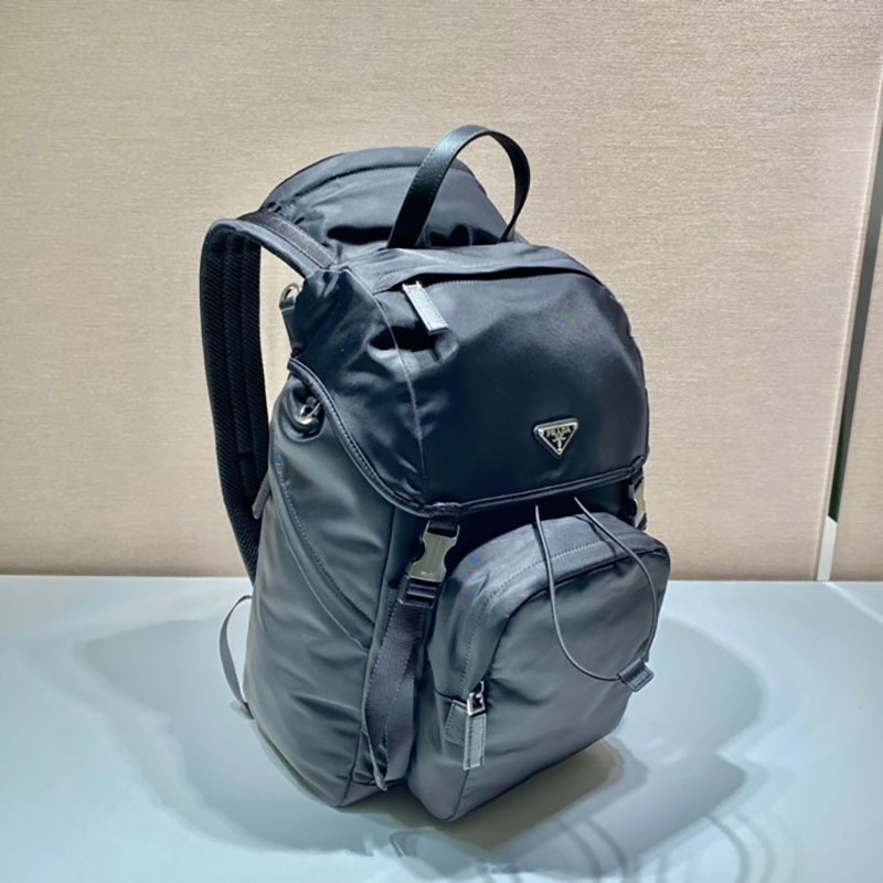 プラダ アウトレット PRADA Re-Nylon xサフィアーノレザー バックパック 2VZ135_2DMG_F0002_V_HOL ブラック H品 プラダ ナイロンリュック - 画像 (9)