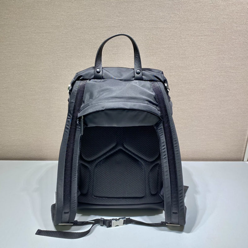 プラダ アウトレット PRADA Re-Nylon xサフィアーノレザー バックパック 2VZ135_2DMG_F0002_V_HOL ブラック H品 プラダ ナイロンリュック - 画像 (8)