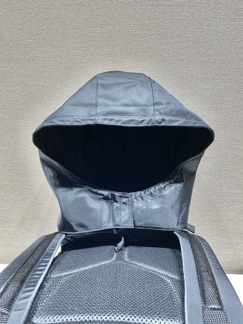 プラダ アウトレット PRADA Re-Nylon xサフィアーノレザー バックパック 2VZ135_2DMG_F0002_V_HOL ブラック H品 プラダ ナイロンリュック - 画像 (5)