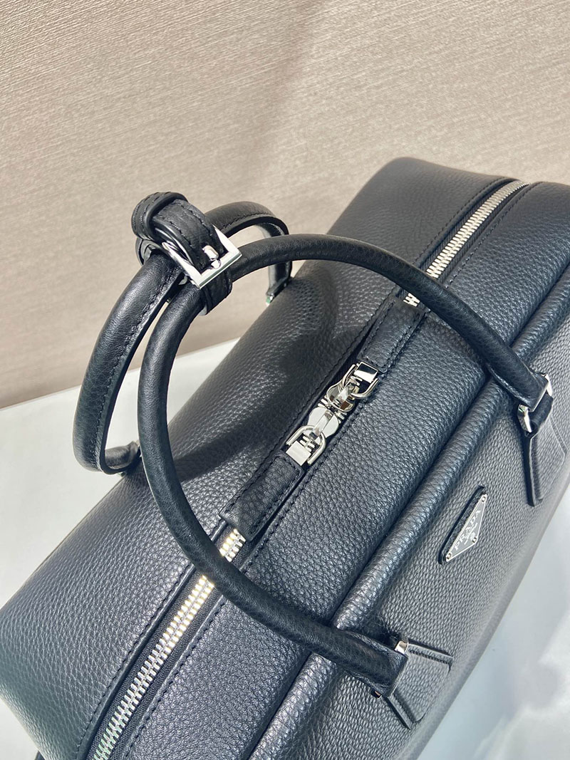プラダ アウトレット PRADA ヴィッテロダイノレザー ブリーフケース 2VE339_2BBE_F0002_V_OOO ブラック H品 プラダ ビジネスバッグ メンズ - 画像 (4)