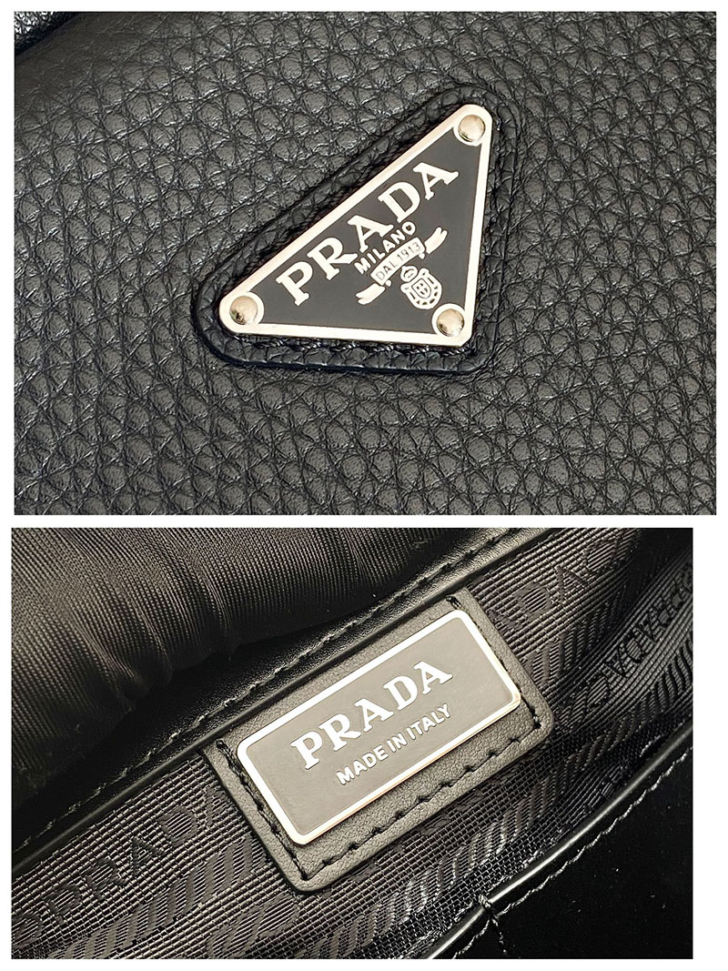 プラダ アウトレット PRADA ヴィッテロダイノレザー ブリーフケース 2VE339_2BBE_F0002_V_OOO ブラック H品 プラダ ビジネスバッグ メンズ - 画像 (2)