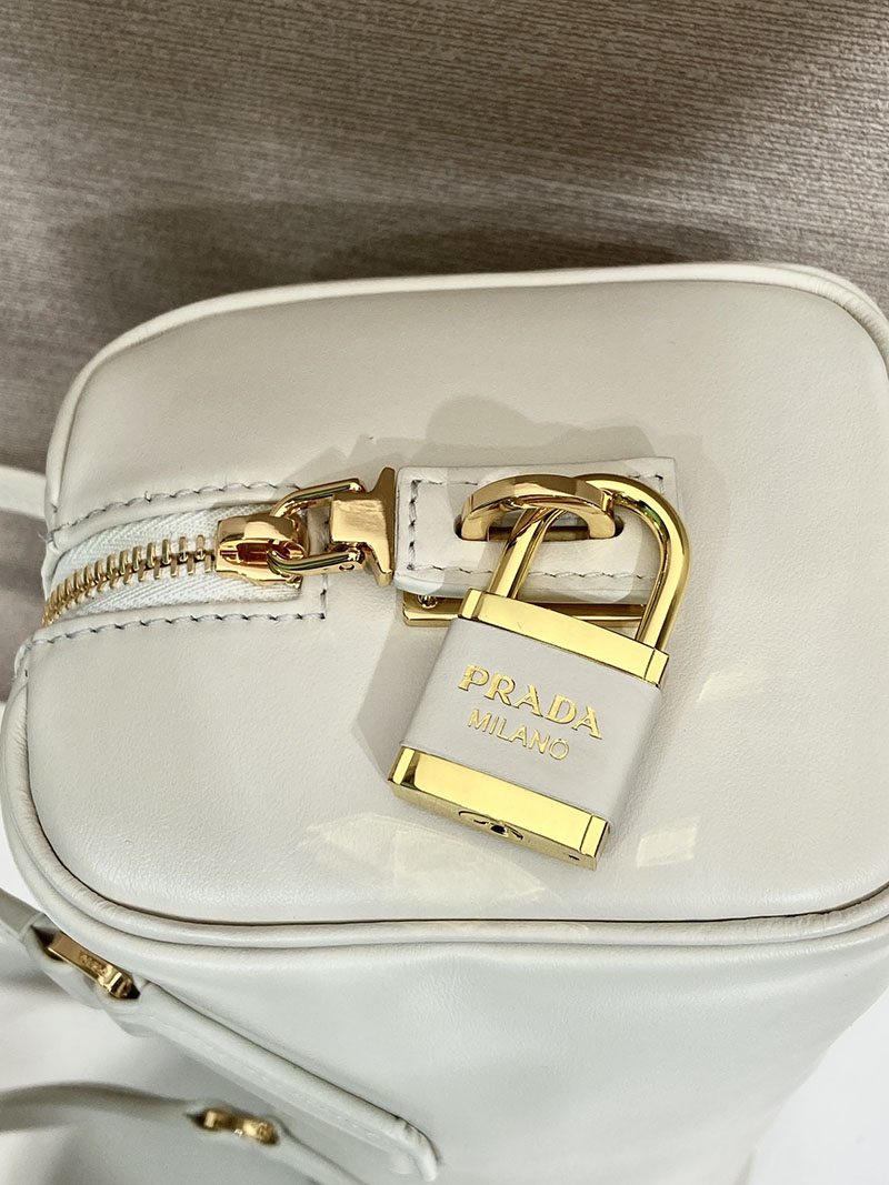 プラダ アウトレット PRADA ミディアム レザー トップハンドルバッグ 1BB127_2CYS_F0009_V_ODO ホワイト H品 プラダ レザーバッグ レディース - 画像 (4)
