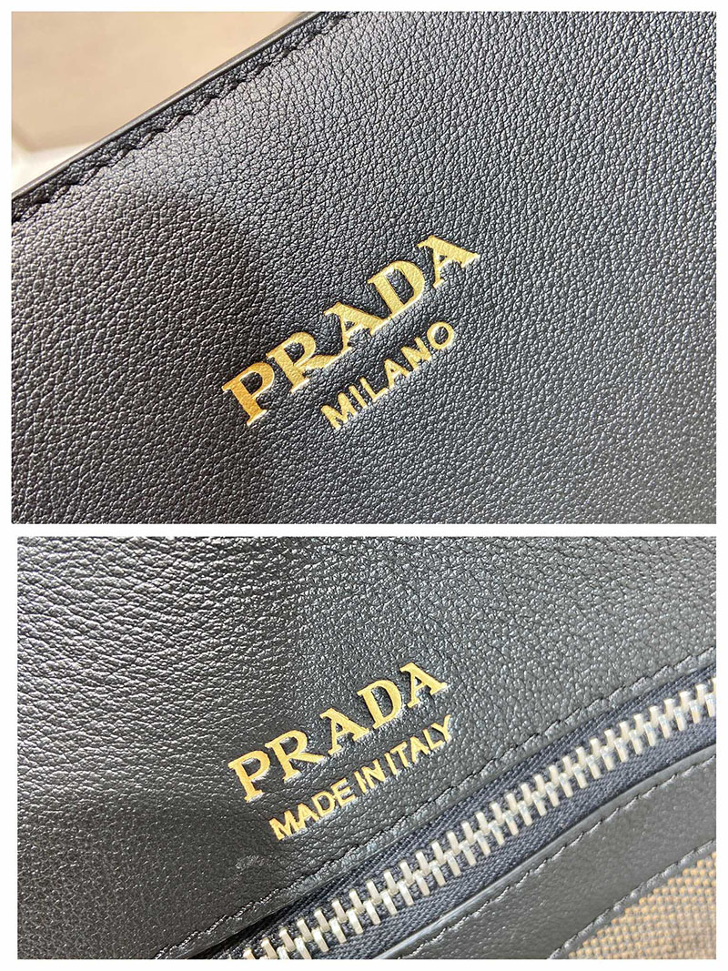 プラダ アウトレット PRADA ソフトグレインレザー トートバッグ 2VG123_2CYS_F0002_V_OOO ブラック H品 プラダ ビジネスバッグ レディース - 画像 (2)
