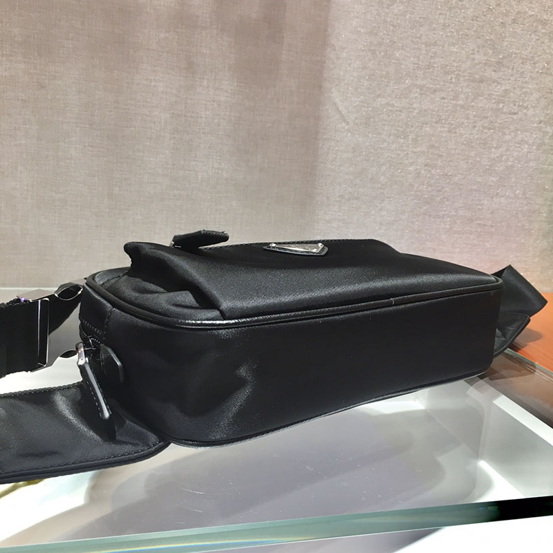 プラダ アウトレット PRADA Re-Nylon xサフィアーノレザー ベルトバッグ 2VL977_2DMG_F0002_V_WOO ブラック H品 プラダ ボディバッグ アウトレット - 画像 (7)