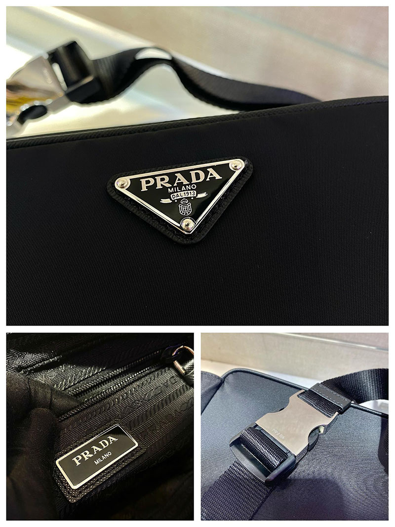 プラダ アウトレット PRADA Re-Nylon ベルトバッグ 1BL010_RV44_F0002_V_YOO ブラック H品 プラダ ボディバッグ アウトレット - 画像 (2)