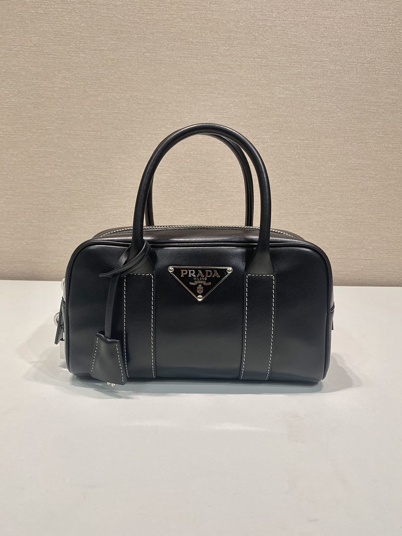 プラダ アウトレット PRADA Re-Nylon スモール トップハンドルバッグ 1BB098_RDLN_F0002 ブラック H品 プラダ ハンドバッグ レディース - 画像 (9)