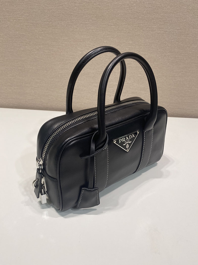 プラダ アウトレット PRADA Re-Nylon スモール トップハンドルバッグ 1BB098_RDLN_F0002 ブラック H品 プラダ ハンドバッグ レディース - 画像 (8)