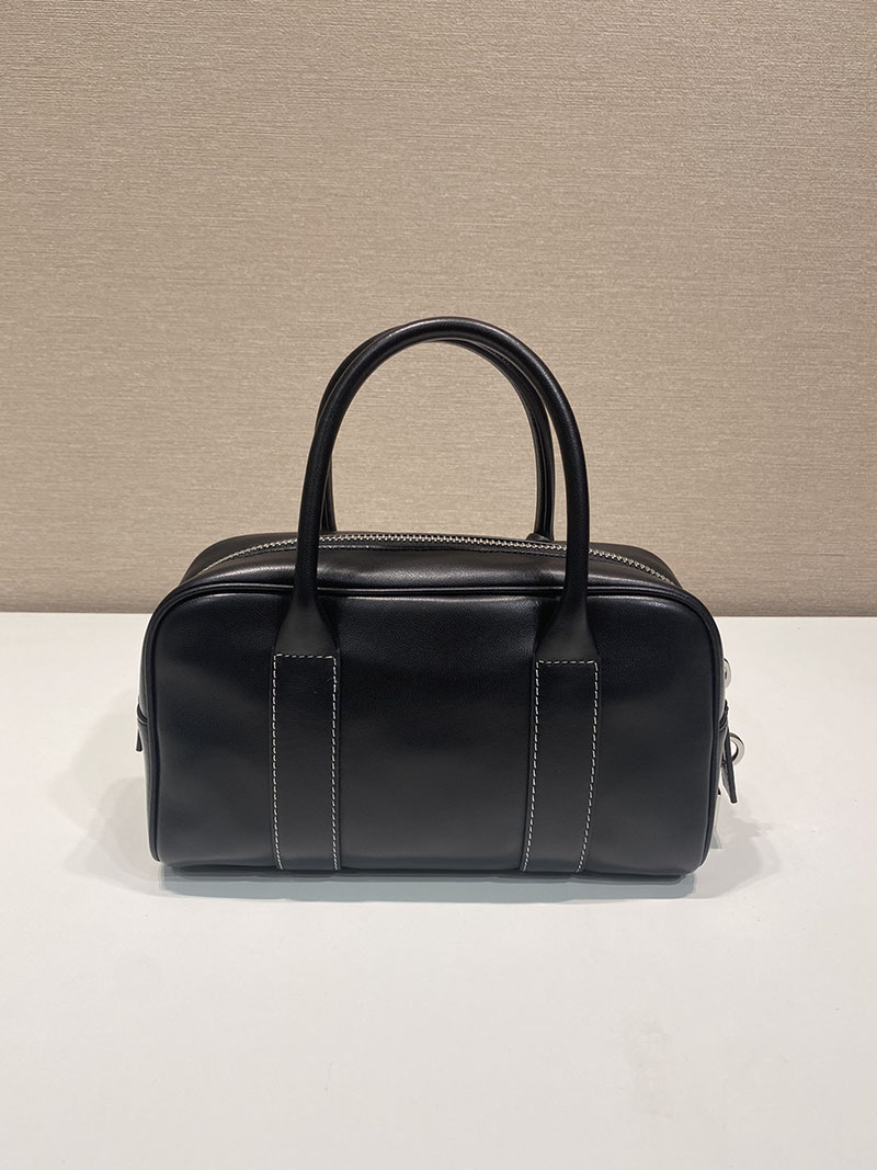 プラダ アウトレット PRADA Re-Nylon スモール トップハンドルバッグ 1BB098_RDLN_F0002 ブラック H品 プラダ ハンドバッグ レディース - 画像 (7)