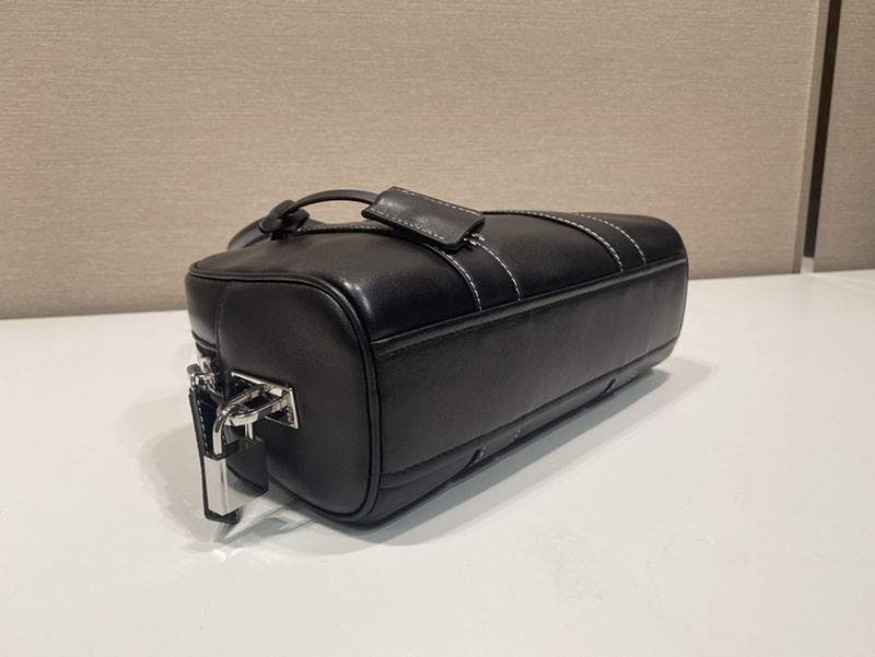 プラダ アウトレット PRADA Re-Nylon スモール トップハンドルバッグ 1BB098_RDLN_F0002 ブラック H品 プラダ ハンドバッグ レディース - 画像 (6)