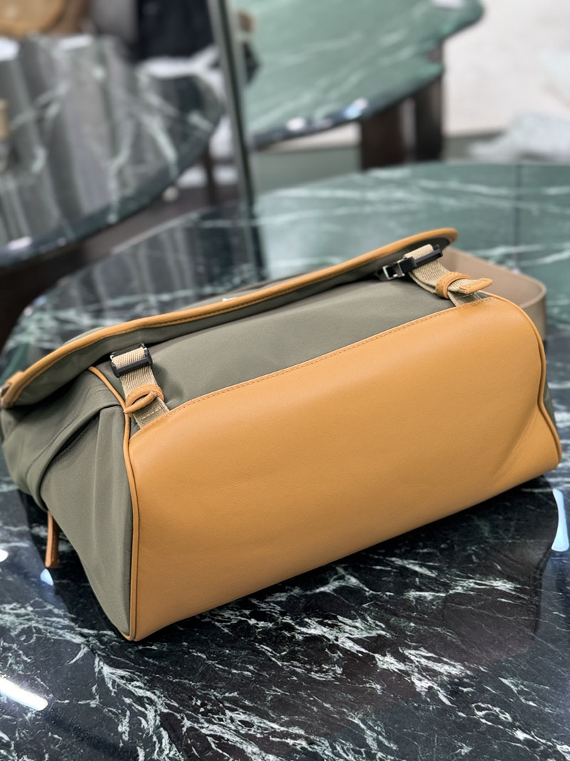 プラダ アウトレット PRADA ラージRe-Nylonレザーショルダーバッグ 2VD052_384_F041O_V_OBF カーキグリーン H品 プラダ ナイロンバッグ 人気 - 画像 (6)