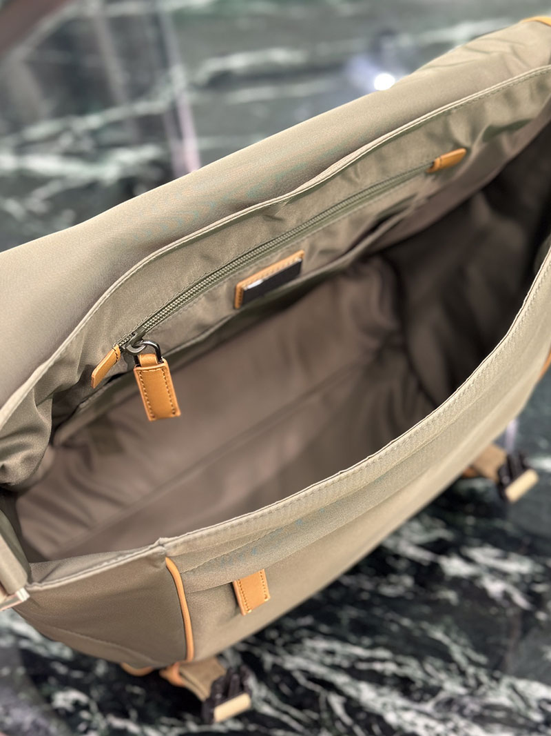 プラダ アウトレット PRADA ラージRe-Nylonレザーショルダーバッグ 2VD052_384_F041O_V_OBF カーキグリーン H品 プラダ ナイロンバッグ 人気 - 画像 (3)