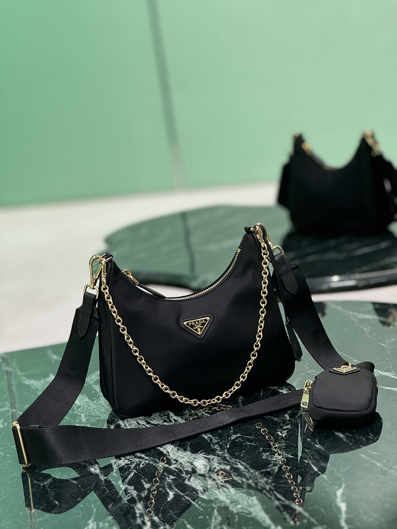 プラダ アウトレット PRADA Re-Edition 2005 Re-Nylon バッグ 1BH204_R064_F0632_V_V9L ブラック H品 プラダ ナイロンバッグ 人気 - 画像 (8)